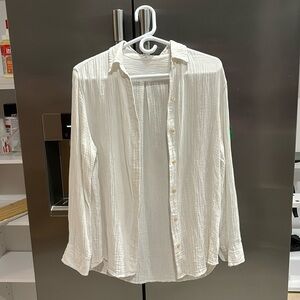 Aritzia White Button Down Shirt